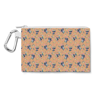 Canvas Zip Pouch - Tropical Stitch