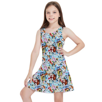 Girls Sleeveless Dress - Dogs of Disney