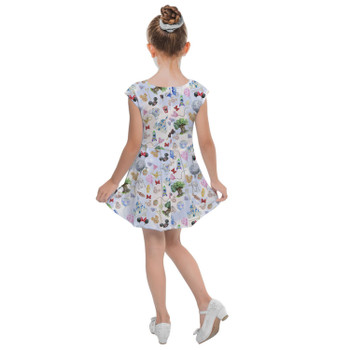 Girls Cap Sleeve Pleated Dress - WDW Park Hopper