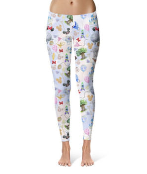 Sport Capri Leggings - Its A Small World Disney Parks Inspired - Rainbow  Rules