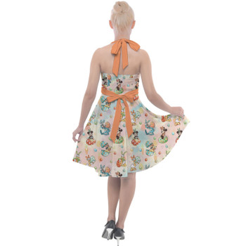 Halter Vintage Style Dress - Mickey's Easter Celebration