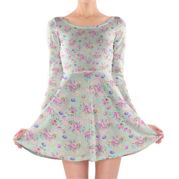 Longsleeve Skater Dress - Mouse Ears Easter Bunny