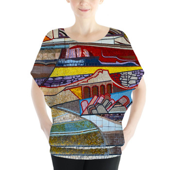 Batwing Chiffon Top - The Mosaic Wall