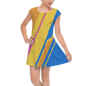 Girls Cap Sleeve Pleated Dress - The Carousel of Progress Wall