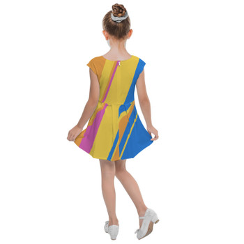 Girls Cap Sleeve Pleated Dress - The Carousel of Progress Wall