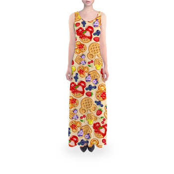 Flared Maxi Dress - Magical Breakfast Waffles