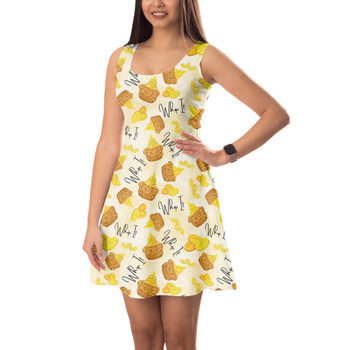 Sleeveless Flared Dress - Dole Whip It!