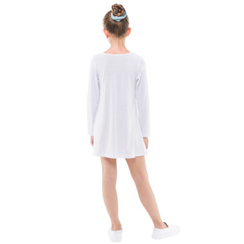 Girls Long Sleeve Cotton T-shirt Dress