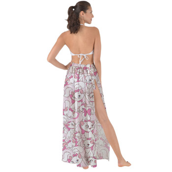 Maxi Sarong Skirt - Marie with her Pink Bow