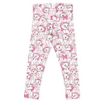 Girls' Leggings - Marie with her Pink Bow