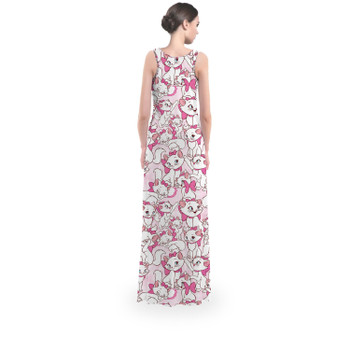 Flared Maxi Dress - Marie with her Pink Bow