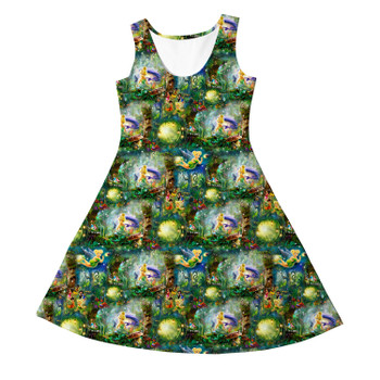 Girls Sleeveless Dress - Tinkerbell in Pixie Hollow