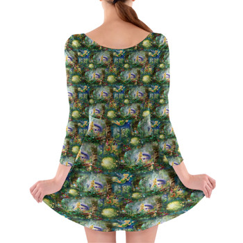 Longsleeve Skater Dress - Tinkerbell in Pixie Hollow