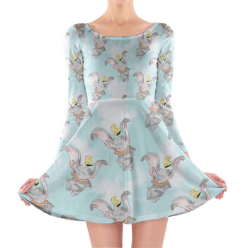 Longsleeve Skater Dress - Sketch of Dumbo