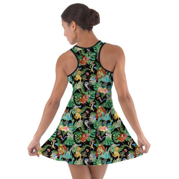 Cotton Racerback Dress - Watercolor Lion King Jungle