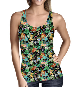 Women's Tank Top - Watercolor Lion King Jungle