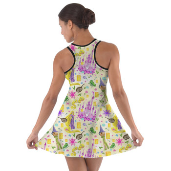 Cotton Racerback Dress - Watercolor Tangled