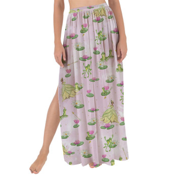 Maxi Sarong Skirt - Watercolor Princess Tiana & The Frog