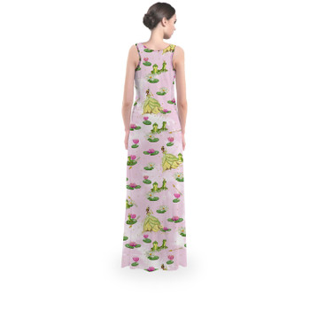 Flared Maxi Dress - Watercolor Princess Tiana & The Frog