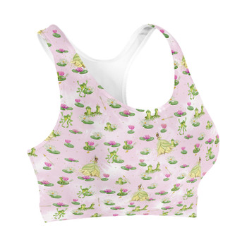 Sports Bra - Watercolor Princess Tiana & The Frog