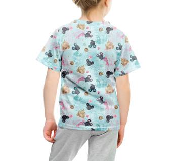 Youth Cotton Blend T-Shirt - Watercolor Minnie Mermaids