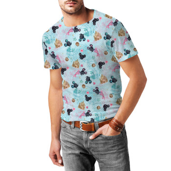 Men's Cotton Blend T-Shirt - Watercolor Minnie Mermaids