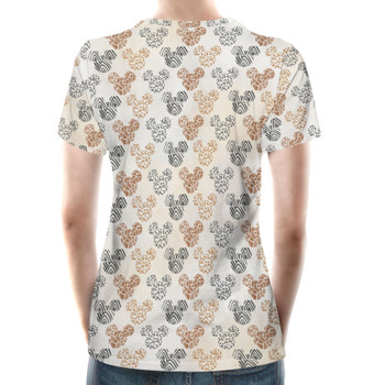 Women's Cotton Blend T-Shirt - Safari Mickey Ears