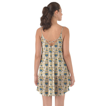 Beach Cover Up Dress - Minions Bananas