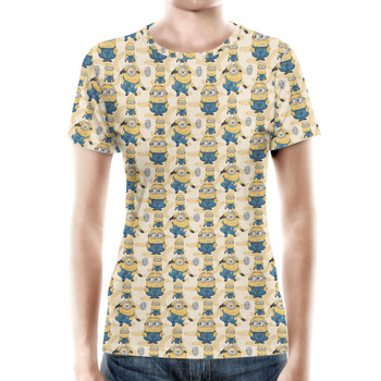 Women's Cotton Blend T-Shirt - Minions Bananas