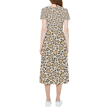 High Low Midi Dress - Mouse Ears Animal Print