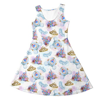 Girls Sleeveless Dress - Watercolor Cinderella