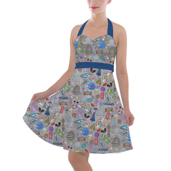 Halter Vintage Style Dress - The Epcot Experience