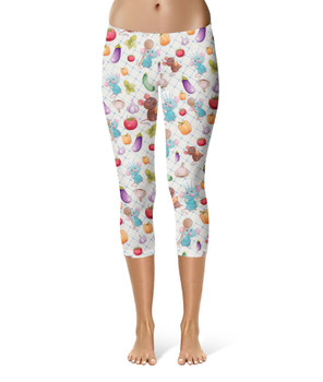 Sport Capri Leggings - Ratatouille Veggies