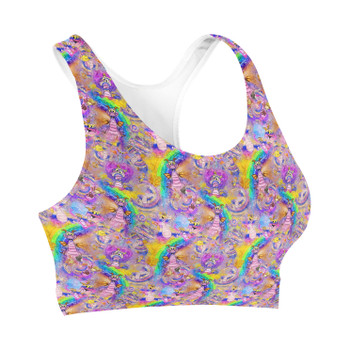 Sports Bra - Figment Watercolor Rainbow