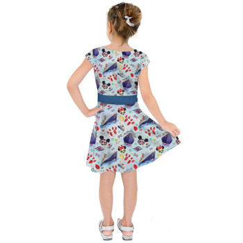 Girls Short Sleeve Skater Dress - Cruise Disney Style