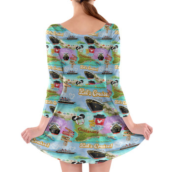 Longsleeve Skater Dress - Castaway Cay