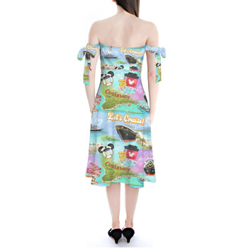 Strapless Bardot Midi Dress - Castaway Cay