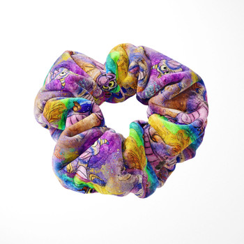 Velvet Scrunchie - Figment Watercolor Rainbow