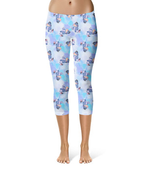 Sport Capri Leggings - Watercolor Eeyore