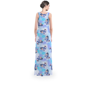 Flared Maxi Dress - Watercolor Eeyore