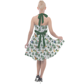 Halter Vintage Style Dress - Christmas Disney Forest