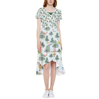 High Low Midi Dress - Christmas Disney Forest