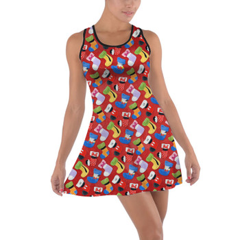 Cotton Racerback Dress - Mickey & Friends Christmas Stockings