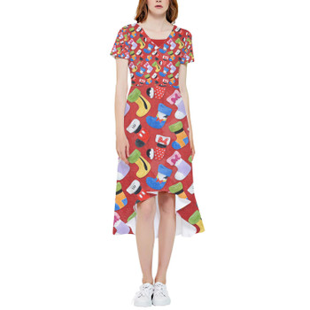 High Low Midi Dress - Mickey & Friends Christmas Stockings