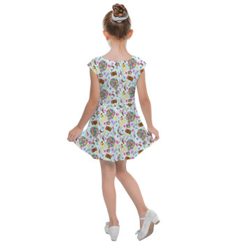 Girls Cap Sleeve Pleated Dress - Pixar UP Icons