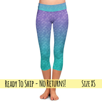 Yoga Waist Capri Leggings - Adult XS / Girl's 8-10 - Sisu The