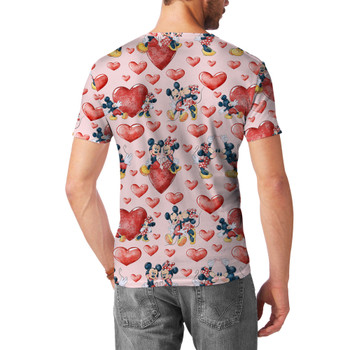 Men's Cotton Blend T-Shirt - Valentine Mickey & Minnie