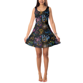 Sleeveless Flared Dress - Mickey and Minnie's Love in the Sky