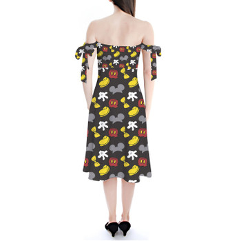 Strapless Bardot Midi Dress - Dress Like Mickey