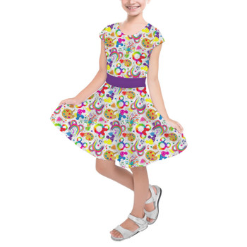 Girls Short Sleeve Skater Dress - Festival Of The Arts